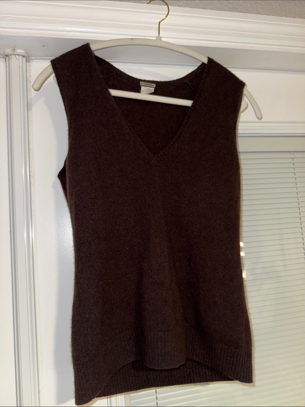 J. Crew Brown Sleeveless V-Neck Sweater Vest